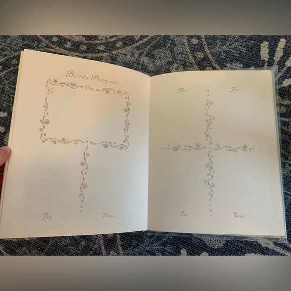 Vintage Baby Milestones book, scrapbook, light blue - Picture 6 of 14